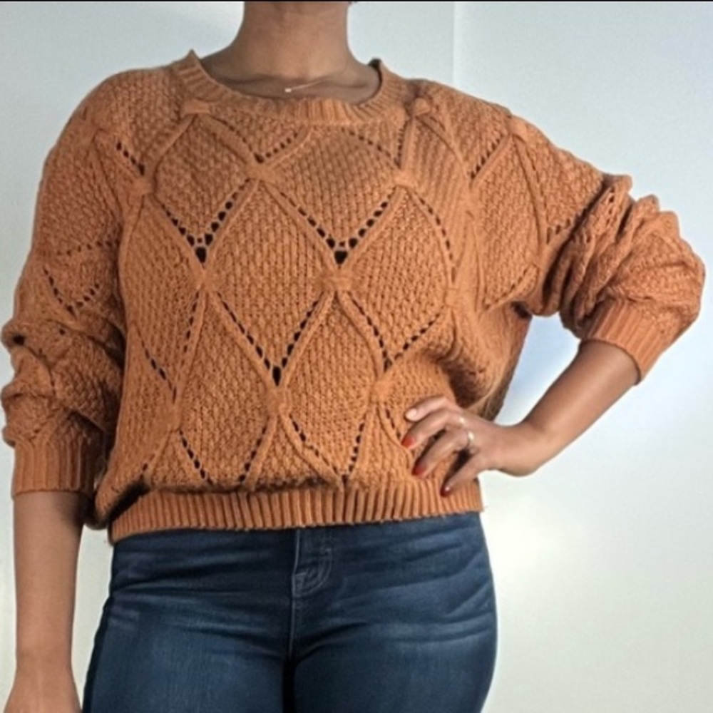 ELODIE cognac color sweatshirt